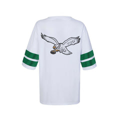 Philadelphia Eagles Cuce Women's Rhinestone V-Neck Tunic - White - NFL
