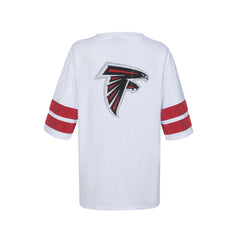 Atlanta Falcons Cuce Women's Rhinestone V-Neck Tunic - White - NFL
