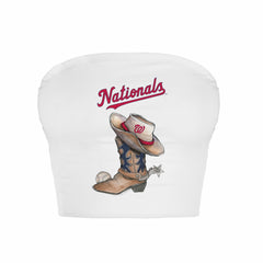 Washington Nationals Tiny Turnip Women's Cowboy Boot Crop Tube Top Sale