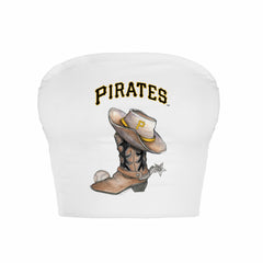 Pittsburgh Pirates Tiny Turnip Women's Cowboy Boot Crop Tube Top Outlet