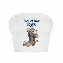 Tampa Bay Rays Tiny Turnip Women's Cowboy Boot Crop Tube Top Outlet
