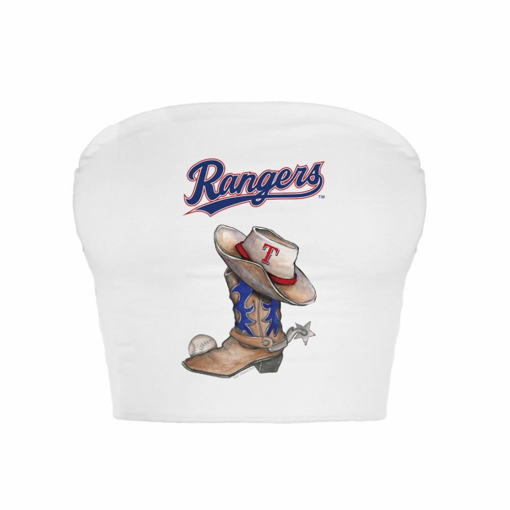 Texas Rangers Tiny Turnip Women's Cowboy Boot Crop Tube Top Sale