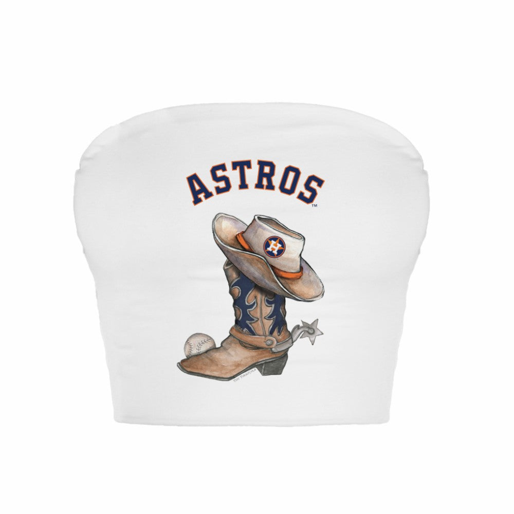 Houston Astros Tiny Turnip Women's Cowboy Boot Crop Tube Top for sale