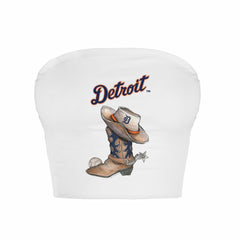 Detroit Tigers Tiny Turnip Women's Cowboy Boot Crop Tube Top Online