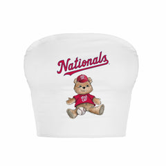 Washington Nationals Tiny Turnip Women's Teddy Bear Crop Tube Top Near Me