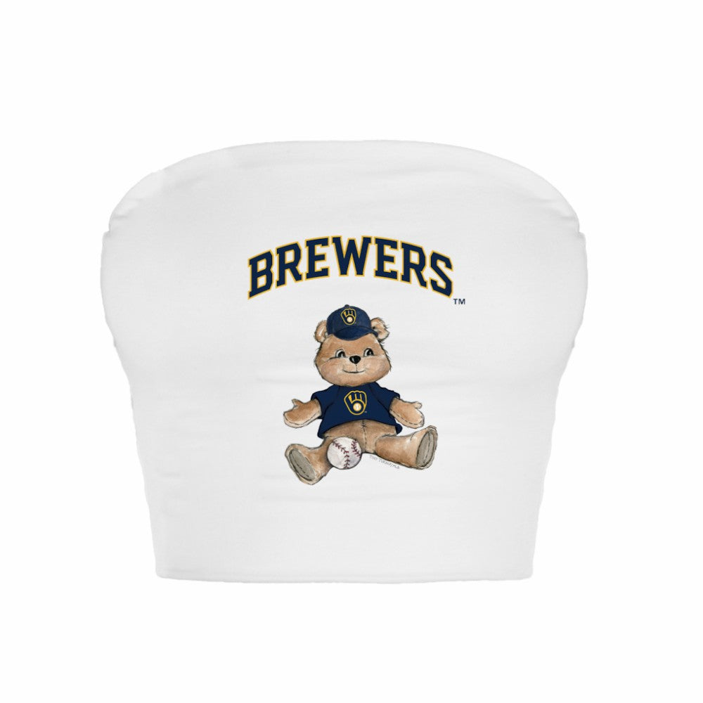 Milwaukee Brewers Tiny Turnip Women's Teddy Bear Crop Tube Top Outlet