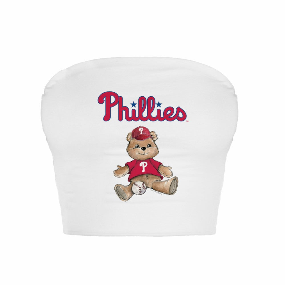 Philadelphia Phillies Tiny Turnip Women's Teddy Bear Crop Tube Top Online