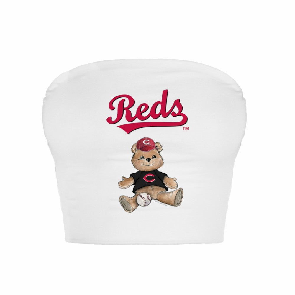 Cincinnati Reds Tiny Turnip Women's Teddy Bear Crop Tube Top for sale