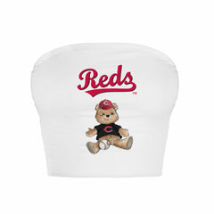 Cincinnati Reds Tiny Turnip Women's Teddy Bear Crop Tube Top for sale