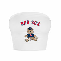 Boston Red Sox Tiny Turnip Women's Teddy Bear Crop Tube Top Online