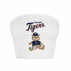 Detroit Tigers Tiny Turnip Women's Teddy Bear Crop Tube Top Discount