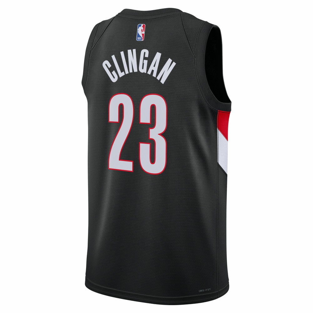 Nike Donovan Clingan Portland Trail Blazers Unisex Swingman Jersey Icon Edition Black