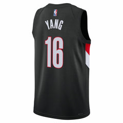 Nike Yang Hansen Portland Trail Blazers Unisex Swingman Jersey Icon Edition Black