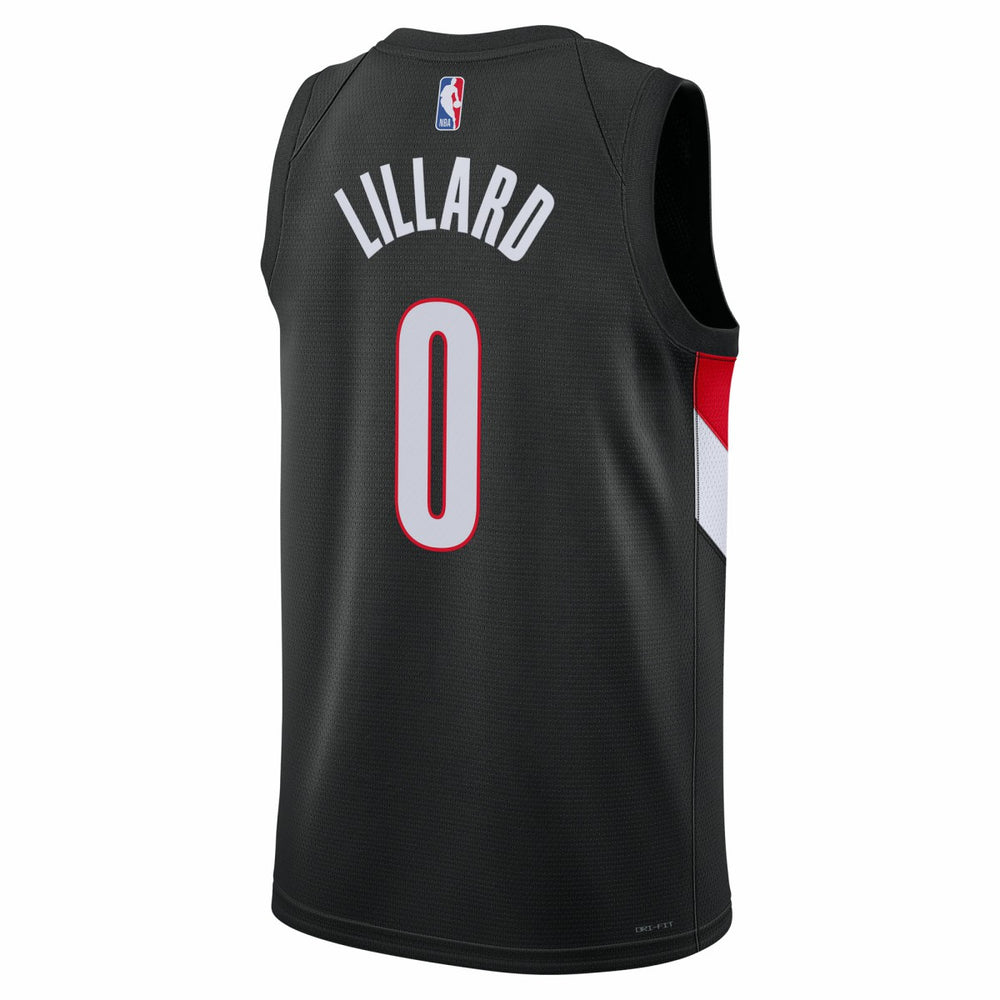 Nike Damian Lillard Portland Trail Blazers Unisex Swingman Jersey Icon Edition Black