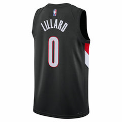 Nike Damian Lillard Portland Trail Blazers Unisex Swingman Jersey Icon Edition Black