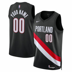 Nike Portland Trail Blazers Unisex Swingman Custom Jersey Icon Edition Black