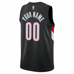 Nike Portland Trail Blazers Unisex Swingman Custom Jersey Icon Edition Black
