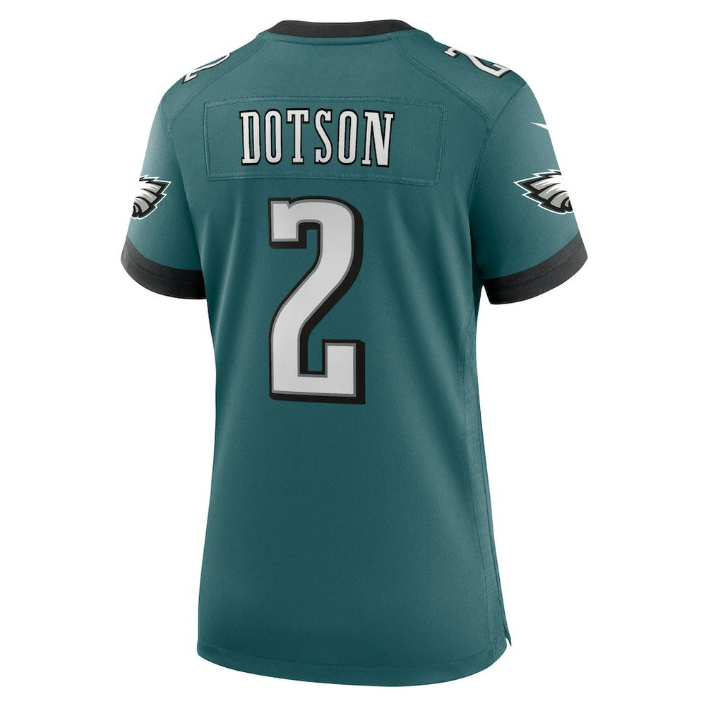 Jahan Dotson Philadelphia Eagles Women's Team Game Jersey - Midnight Green - Nike