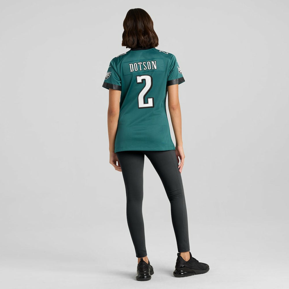 Jahan Dotson Philadelphia Eagles Women's Team Game Jersey - Midnight Green - Nike
