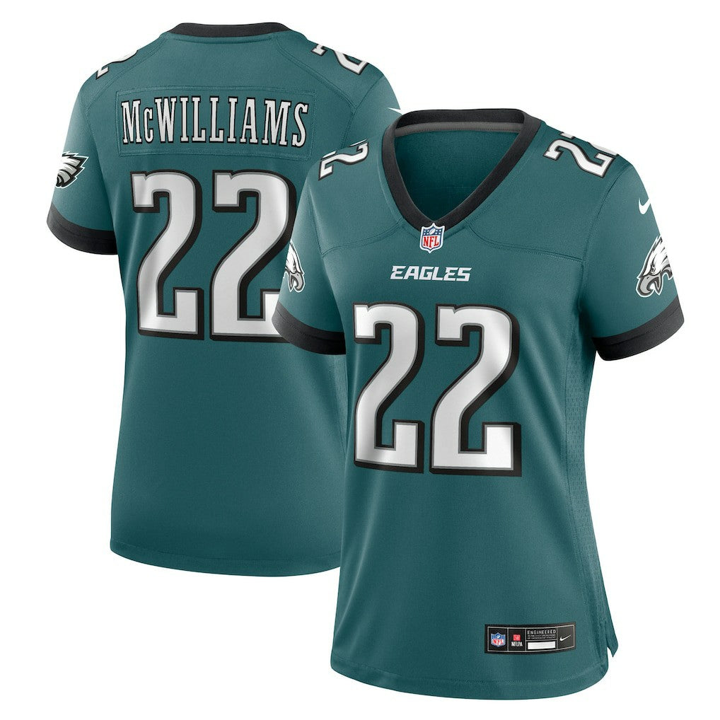 Mac McWilliams Philadelphia Eagles Women's Team Game Jersey - Midnight Green - Nike