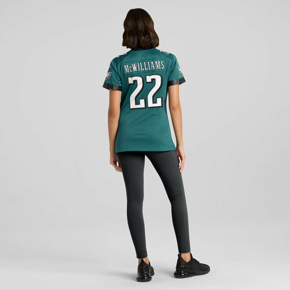 Mac McWilliams Philadelphia Eagles Women's Team Game Jersey - Midnight Green - Nike