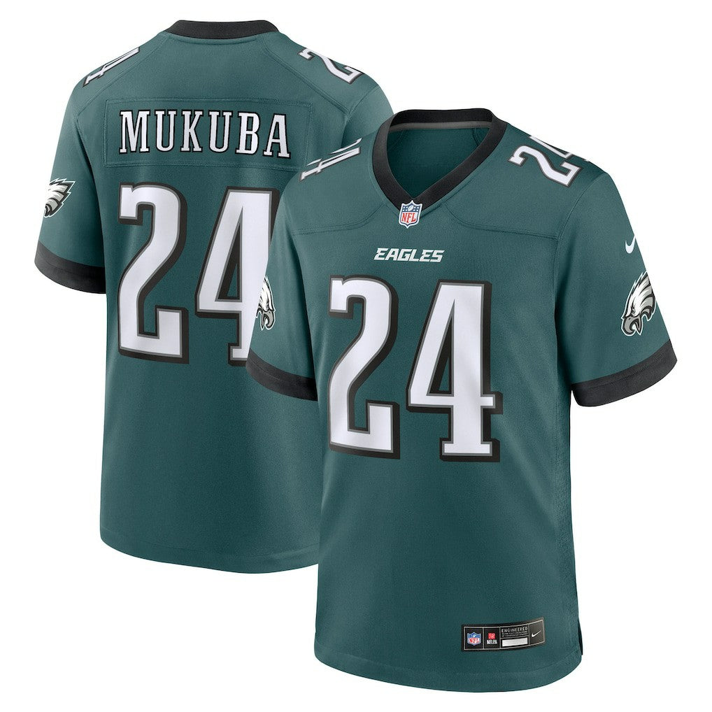 Andrew Mukuba Philadelphia Eagles Team Game Jersey - Midnight Green - Nike