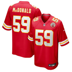 Cooper McDonald Kansas City Chiefs Team Game Jersey - Red - Nike