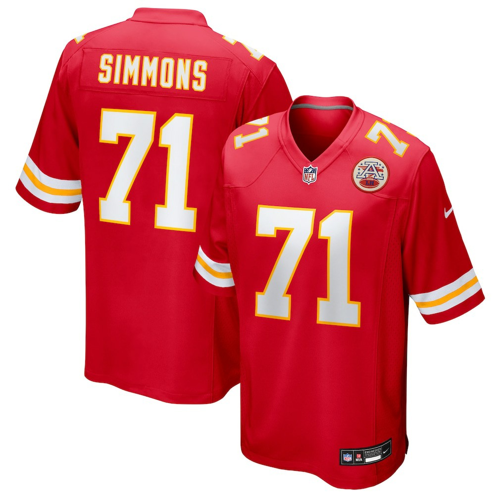 Josh Simmons Kansas City Chiefs Team Game Jersey - Red - Nike