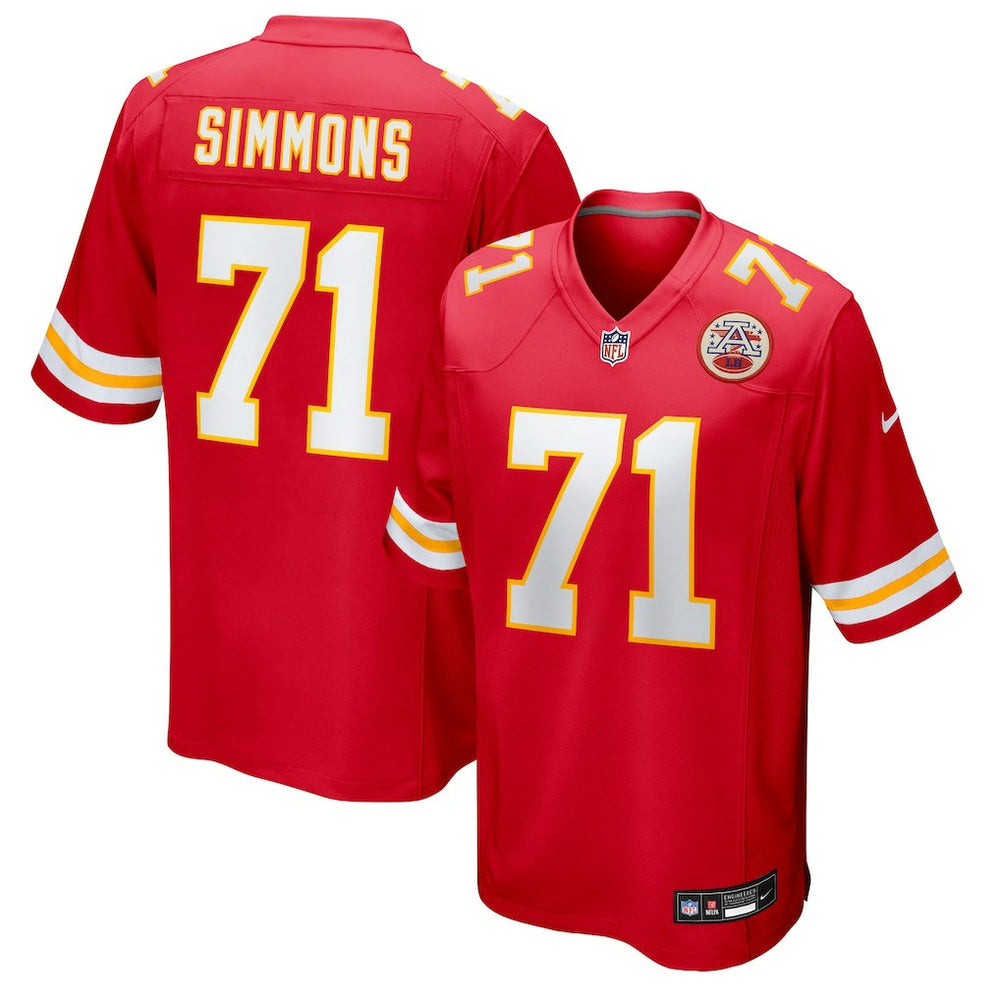 Josh Simmons Kansas City Chiefs Team Game Jersey - Red - Nike