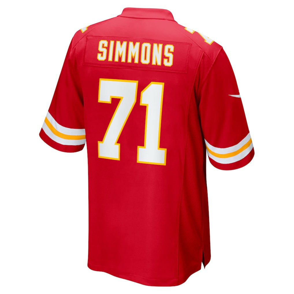 Josh Simmons Kansas City Chiefs Team Game Jersey - Red - Nike