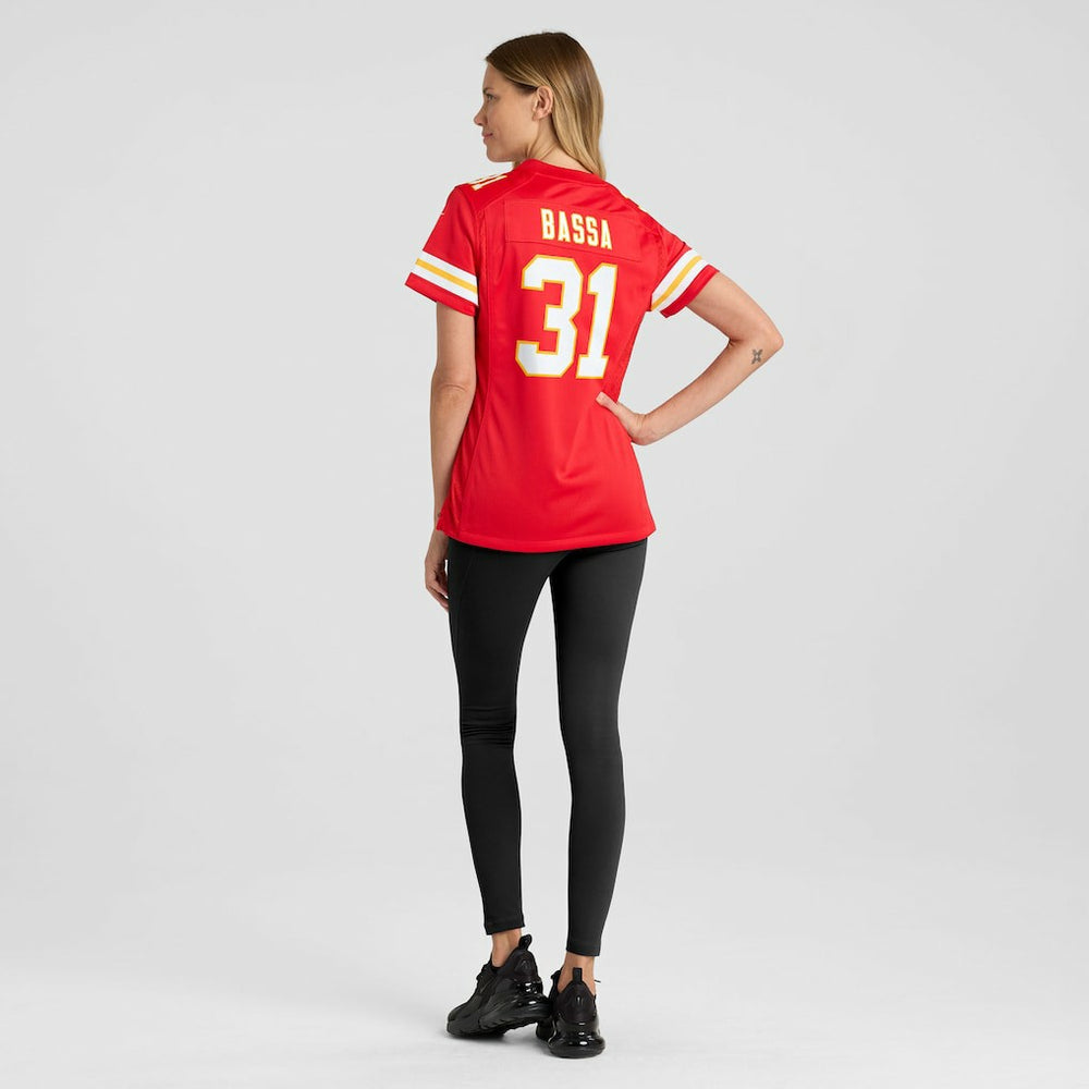 Jeffrey Bassa Kansas City Chiefs Women's Team Game Jersey - Red - Nike