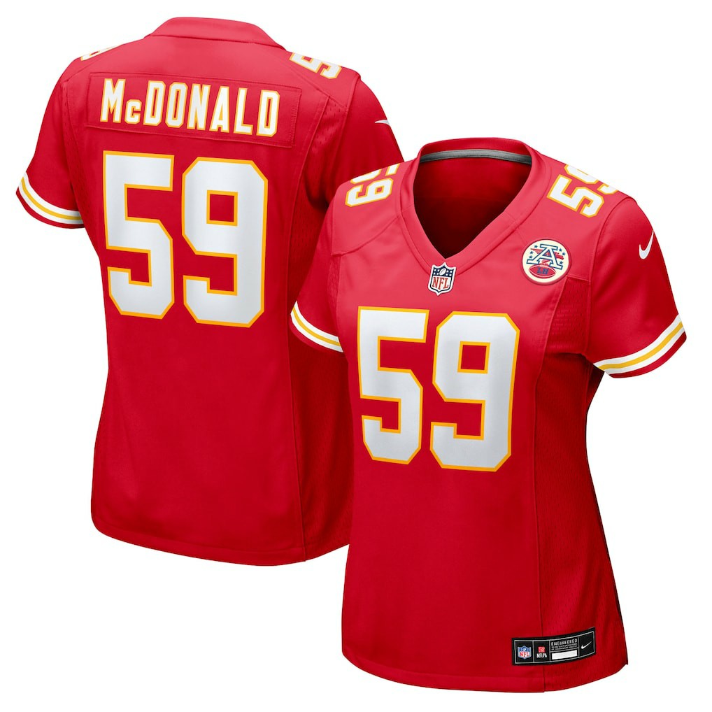 Cooper McDonald Kansas City Chiefs Women's Team Game Jersey - Red - Nike