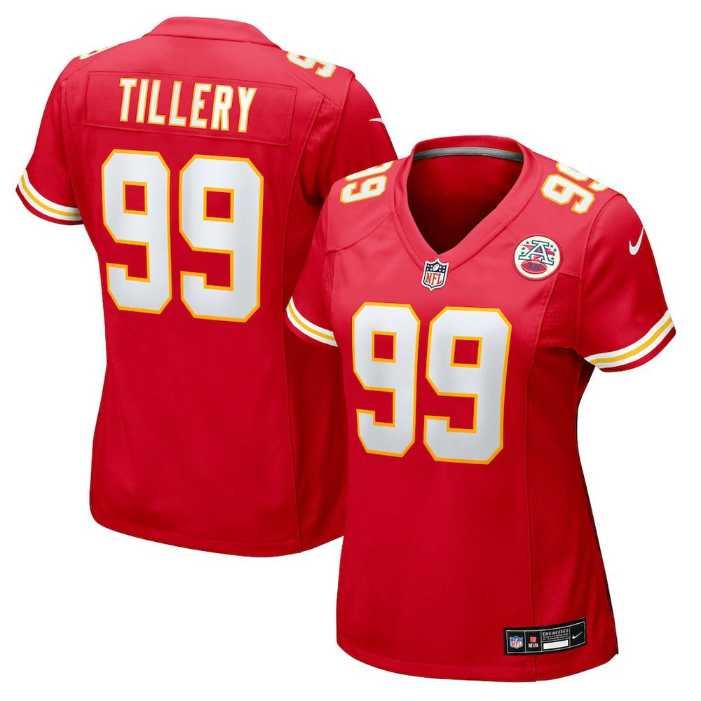Jerry Tillery Kansas City Chiefs Women's Team Game Jersey - Red - Nike