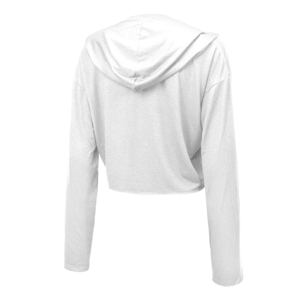 Maxx Crosby Las Vegas Raiders Majestic Threads Women's Glitter Wordmark Hoodie - White - NFL