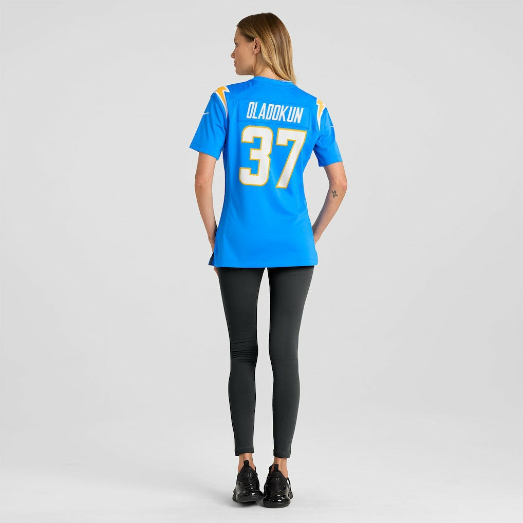 Jordan Oladokun Los Angeles Chargers Women's Team Game Jersey - Powder Blue - Nike