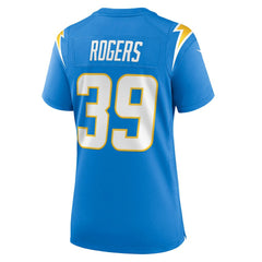 Eric Rogers Los Angeles Chargers Women's Team Game Jersey - Powder Blue - Nike