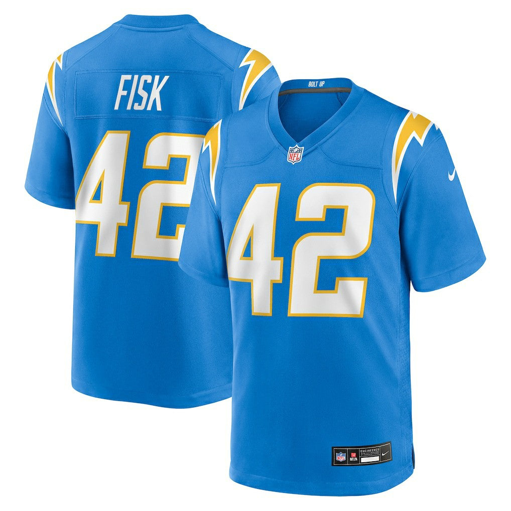 Tucker Fisk Los Angeles Chargers Team Game Jersey - Powder Blue - Nike