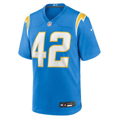 Tucker Fisk Los Angeles Chargers Team Game Jersey - Powder Blue - Nike
