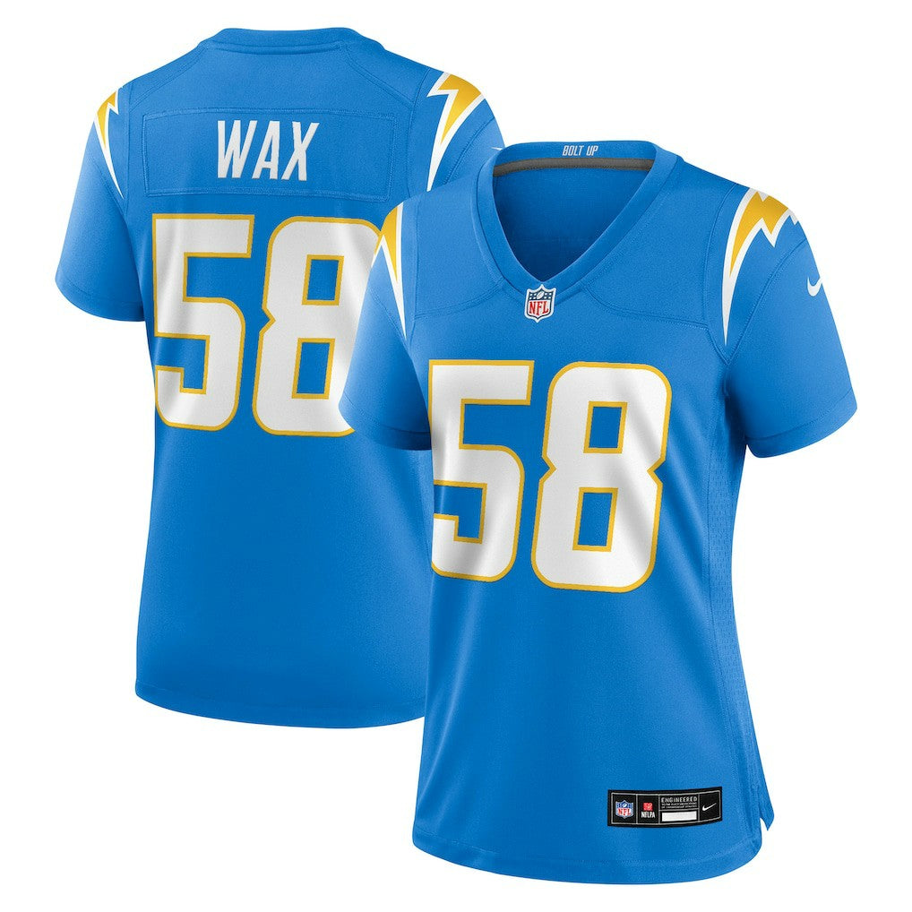 Marlowe Wax Los Angeles Chargers Women's Team Game Jersey - Powder Blue - Nike