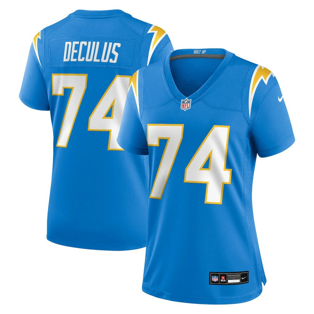 Austin Deculus Los Angeles Chargers Women's Team Game Jersey - Powder Blue - Nike