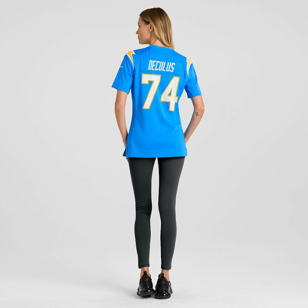 Austin Deculus Los Angeles Chargers Women's Team Game Jersey - Powder Blue - Nike