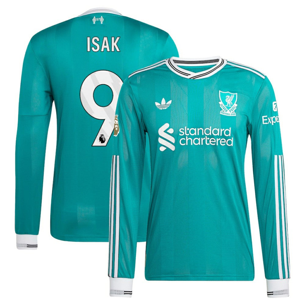 Adidas - Alexander Isak Liverpool 2025/26 Third Long Sleeve Player Jersey - Green