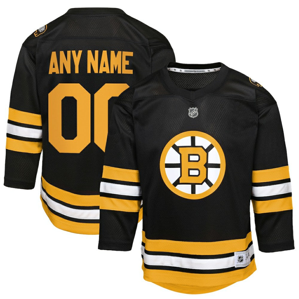 Boston Bruins Youth Home Custom Replica Jersey - Black | NHL near me