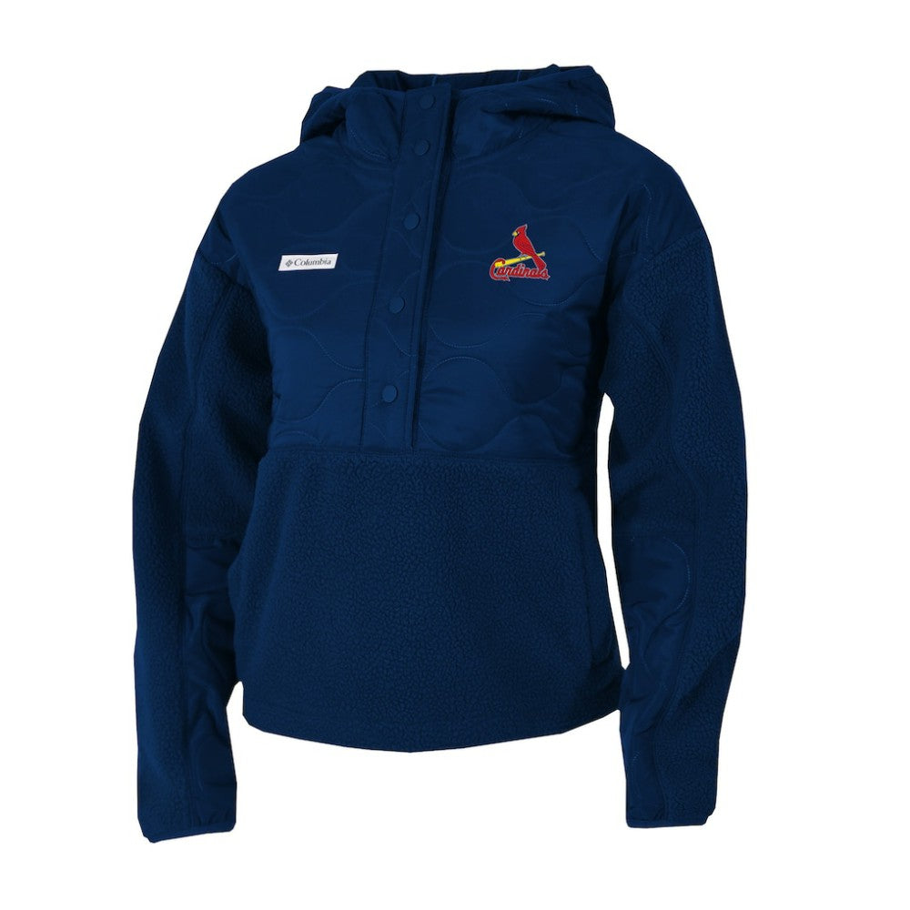 St. Louis Cardinals Columbia Women's Cloud Point Hooded Fleece Half-Snap Pullover Jacket Online