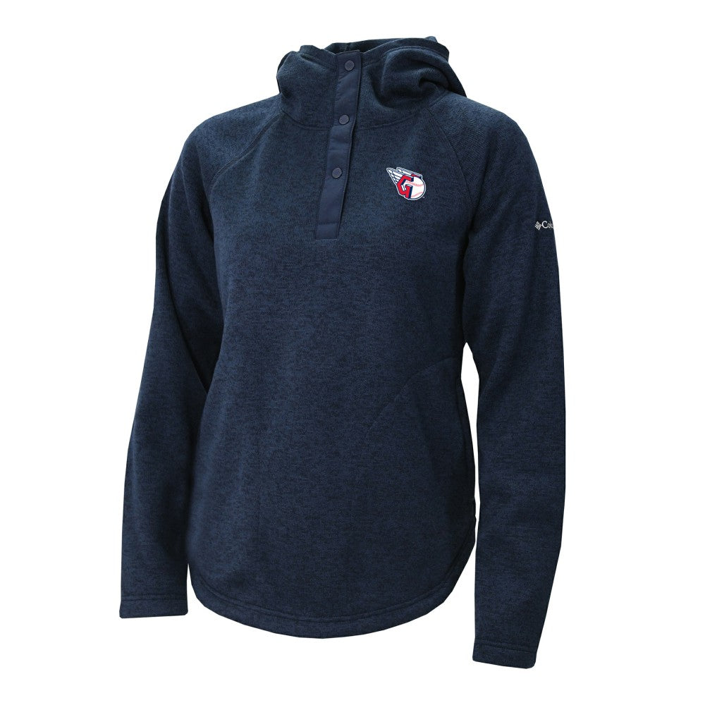 Cleveland Guardians Columbia Women's Half-Snap Pullover Hoodie Sale