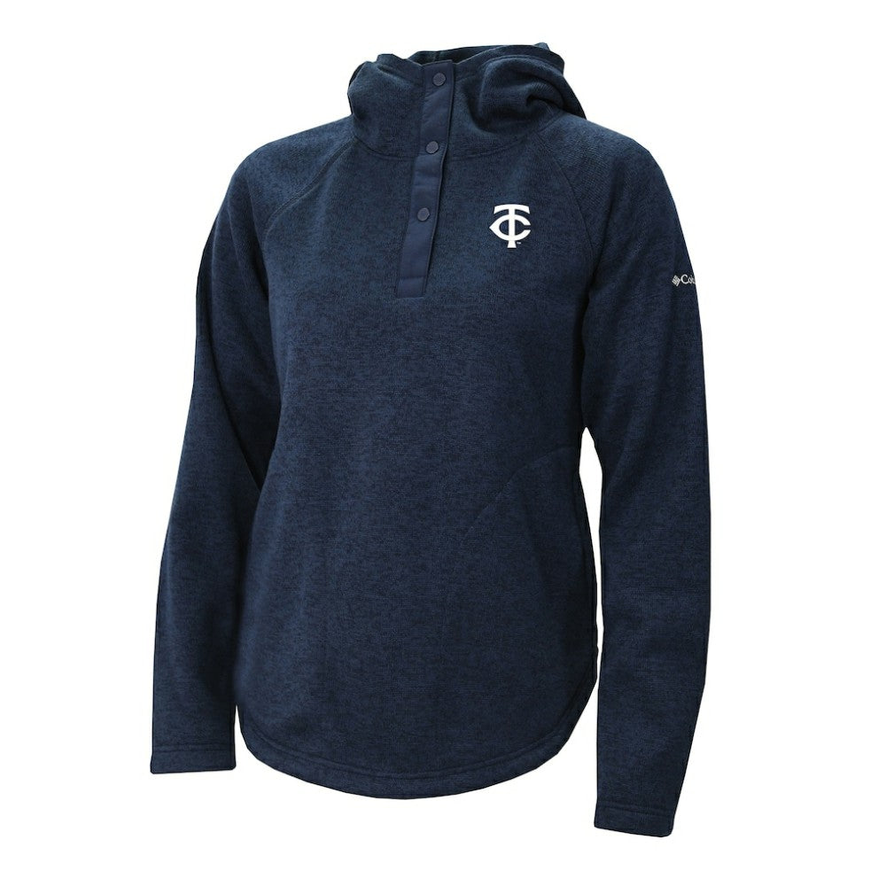 Minnesota Twins Columbia Women's Half-Snap Pullover Hoodie Outlet