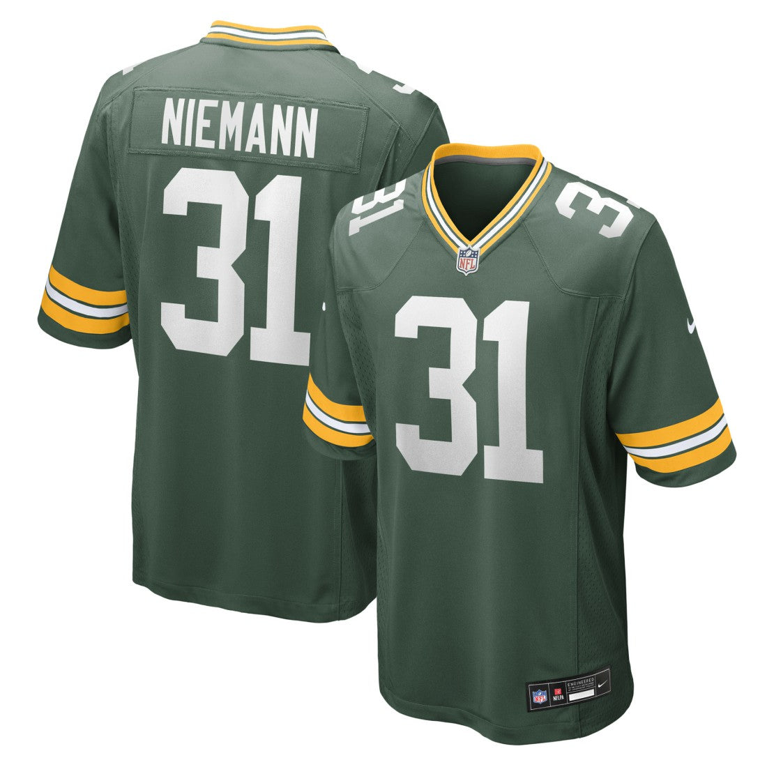 Nick Niemann Green Bay Packers Team Game Jersey - Green - Nike