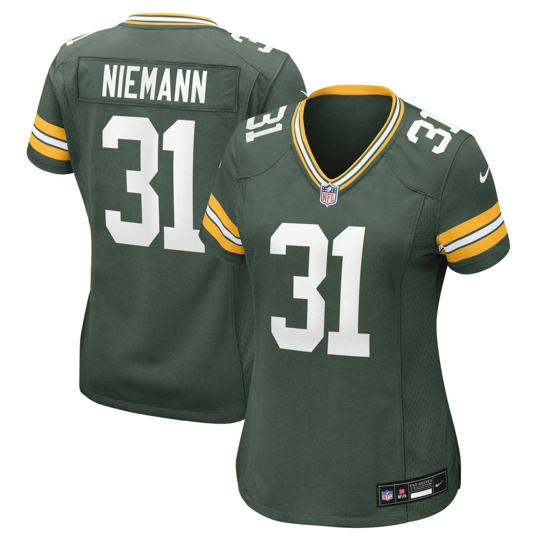 Nick Niemann Green Bay Packers Women's Team Game Jersey - Green - Nike