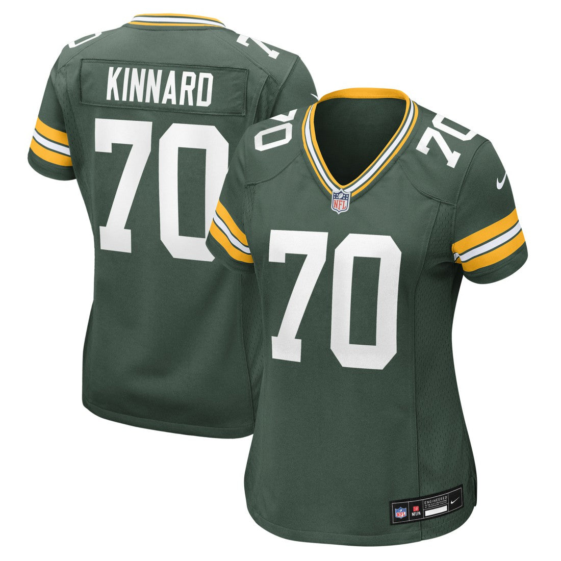 Darian Kinnard Green Bay Packers Women's Team Game Jersey - Green - Nike