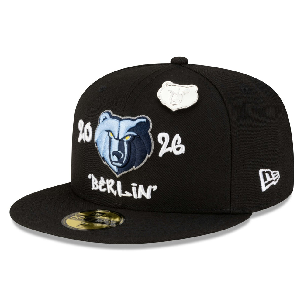 New Era Memphis Grizzlies 2026 NBA Global Games Berlin 59FIFTY Fitted Hat Black